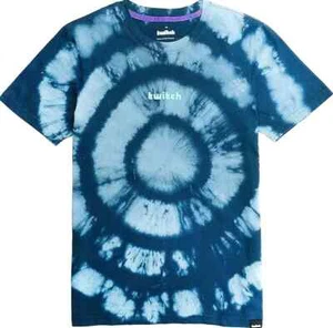 Twitch Herren Grafik T-Shirt Gr. Large türkis Tye-Dye Kurzarmshirt (L) NEU - Bild 1 von 4