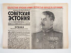 1945 Russian WW2 War End Newspaper FALL OF BERLIN ! Announcement Stalin Speech 