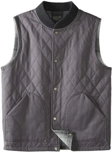 PENDLETON Sz XL Mens Reversible Canvas Vest Plaid Gray Grey NWT Outdoor Camp - Picture 1 of 12