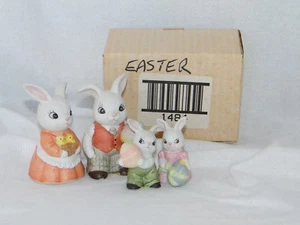 New Homco: Holiday . Easter . Spring . Bunny Family w/ Colored Easter Eggs - Picture 1 of 12