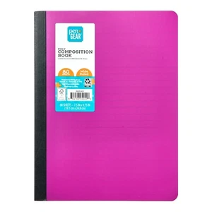pen+gear composition book 80 Sheets POLY Cover, WIDE RULED, Color Purple, 5 Pack - Picture 1 of 1