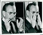 1968 Pres Johnson Prays For Peace During Chicago Speech Politics Wirephoto 8X10
