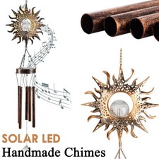Solar Led Handmade Wind Chimes Garden Yard Hanging Decor Lights Lamp Xmas Gift