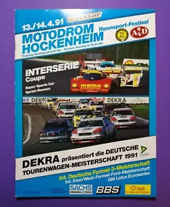 altes Rennprogramm DTM Hockenheim 1991, Audi, BMW M3, Opel, Mercedes, Interserie - Bild 1 von 9