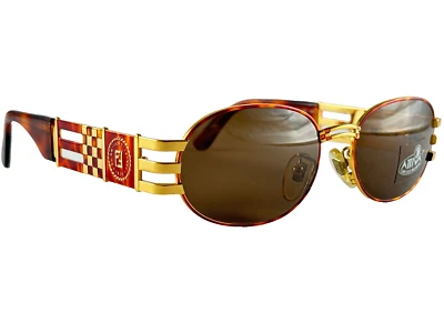 NUEVAS GAFAS DE SOL VINTAGE FENDI SL7028 OVALADAS ELEGANTES DORADAS Y PLATEADAS 1990 ITALIA Foto 1 de 4