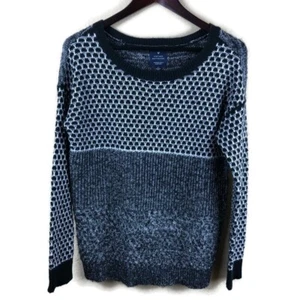 American Eagle Vintage Boyfriend Womens Sweater Black White Small Petite - Picture 1 of 10
