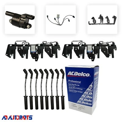 8 bobinas de encendido ADP + 8 cables de bujía OEM + 2 soportes + 2 arneses Foto 1 de 4
