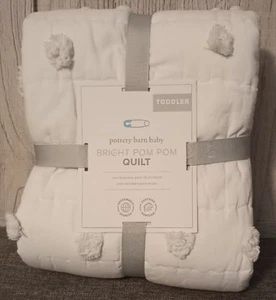 Edredón blanco para niños pequeños Pottery Barn bebé nuevo con etiquetas - Imagen 1 de 5