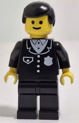 Lego Clásico Ciudad Oficial Policía Policía Minifigura Traje con Patrón de 4 Botones Foto 1 de 2