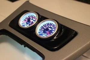 BMW E90 E92 E93 Centre Console Gauge Holder 2 Hole 52mm - Gloss Black ABS - Picture 1 of 4