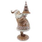 Gingerbread Santa with Dessert - Fun Christmas Collectible for Home Decoration