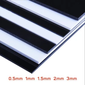 ABS Plastic Sheet - Plastic Plate Board White DIY Model 0.5mm 1mm 1.5mm 2mm 3mm - Picture 1 of 11