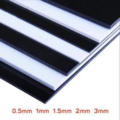 ABS Plastic Sheet - Plastic Plate Board White DIY Model 0.5mm 1mm 1.5mm 2mm 3mm - Image 1 of 4