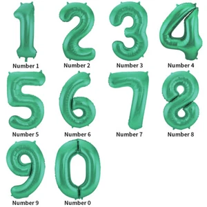 MATT GREEN BIRTHDAY FOIL AGE BALLOONS 86CM - CHOOSE YOUR AGE - Picture 1 of 11