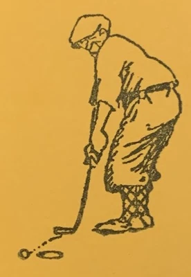 Sello de goma retro vintage de golfista listo para usar Foto 1 de 4