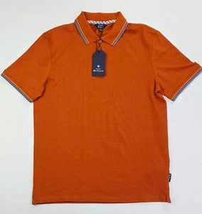 Ben Sherman Size Small Mens Burnt Orange Rust Color Logo Tag Umber Polo NWT - Picture 1 of 12
