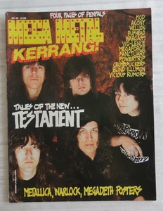 Vintage Magazine Mega Metal Kerrang! #10 Testament Metallica Warlock Mod     160 - Picture 1 of 12