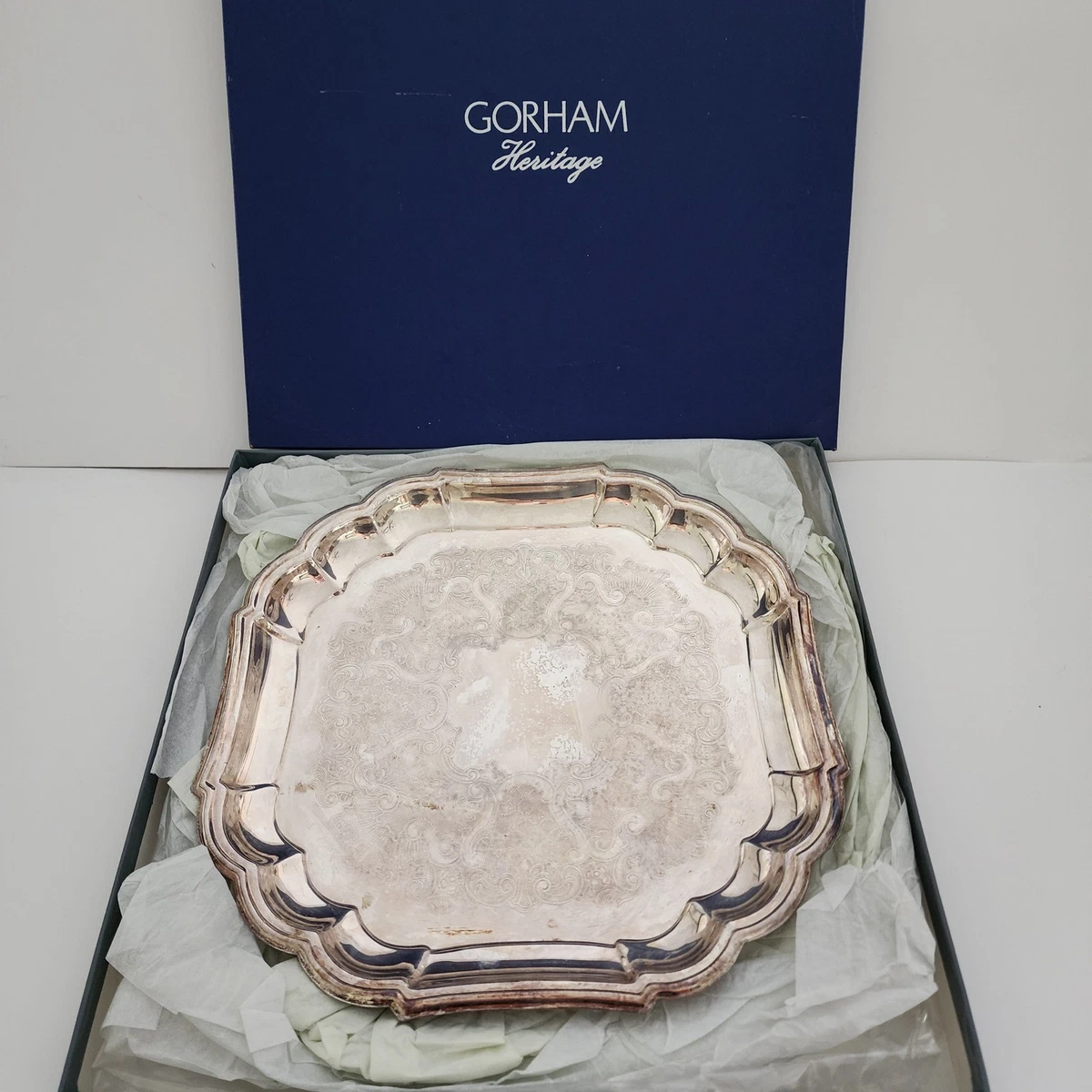 Gorham Heritage In Antique Us Silver-Plated Platters & Trays for