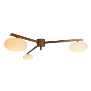 Three Globe Brass Sputnik Handmade Ceiling Y Chandelier Italian Brass Flush Mou - Picture 1 of 6