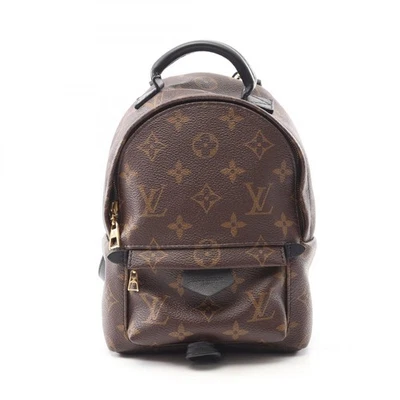 Mini Mochila LOUIS VUITTON Palm Springs M41562 Monograma Lona Marrón Negro Usada Foto 1 de 4