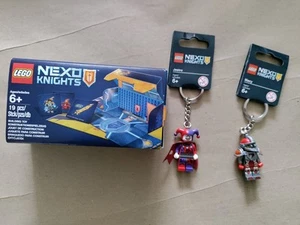 Lego 853525 Nexo Knights Jestro Keyring & 853522 Macy Keyring & 5004389 Battle - Picture 1 of 17