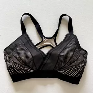 Lululemon Bra Awake To Lace Black Overlay Unpadded Racerback Wireless Sz 34E - Picture 1 of 6