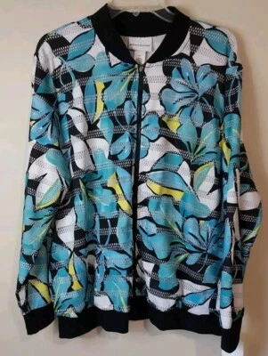 Alfred Dunner Play Date Full Zip  Floral Jacket Womens Size 18 NWT MSRP $68 - Image 1 of 4