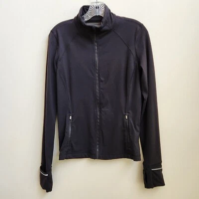 Chaqueta deportiva Victoria's para mujer S negra manga con agujero para el pulgar cremallera completa deportes al aire libre Foto 1 de 4