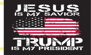 Jesus Is My Savior Trump President 100D Flag 2024 FLAG, Multi,3'X'5 - Picture 1 of 1