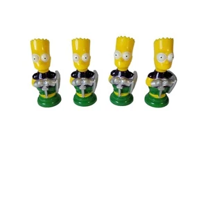The Simpsons 3D Chess Bart Pawn Blue Figure Replacement Pieces 1991 set of four - Picture 1 of 2