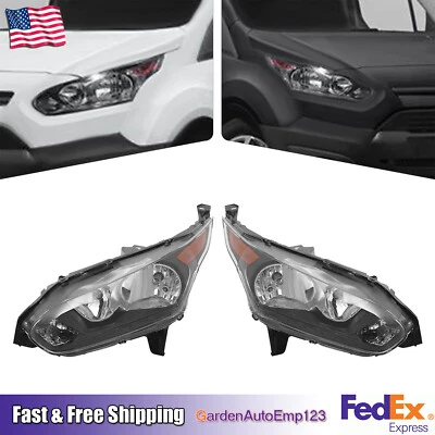 Left+Right For 2014-2018 Ford Transit Connect Halogen Headlight Headlamps w/Bulb Foto 1 de 4