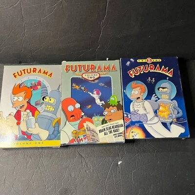 FUTURAMA DVD Set Lot TV Show Series Volumes 1-3 Tested Works - Image 1 of 4