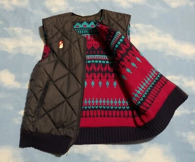 JACKET VEST doubleface 80's LAFONT ski  tg.40 circa S/M made in Italy RARE   - Imagen 1 de 4