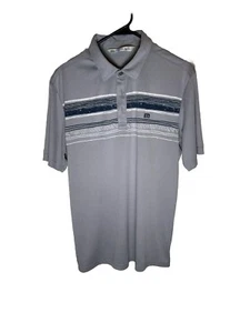 Travis Mathew Shirt Adult Men’s Medium Polo Golf M Short Sleeve Grey Casual - Picture 1 of 5