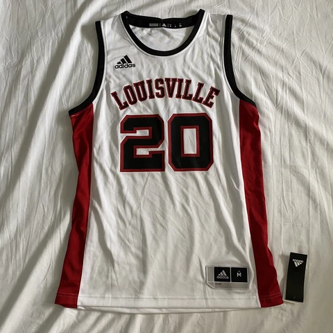 Adidas FK2019 Louisville Cardinals #20 Basketball Swingman Jersey Men’s Size M Cover