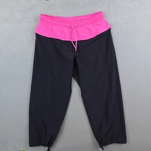Lululemon Step Lively Crop Pants Black Raspberry Glo Light Sz 4 Swift Zip Pocket - Picture 1 of 10