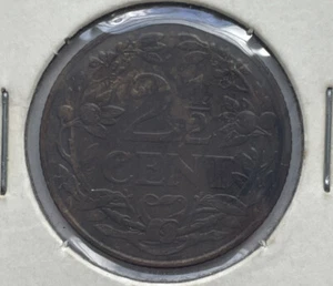 1941 Netherlands Bronze 2 1/2 Cent Coin Wilhelmina I Ruler BEAUTIFUL t1004 - Picture 1 of 2