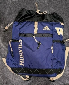 Adidas Washington Huskies Utility Premium Backpack Purple Collegiate Gym GA5740 - Picture 1 of 5