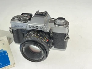 MINOLTA XG-M SLR 35mm Film Camera + 50mm Lens New Batteries Tested - Picture 1 of 6