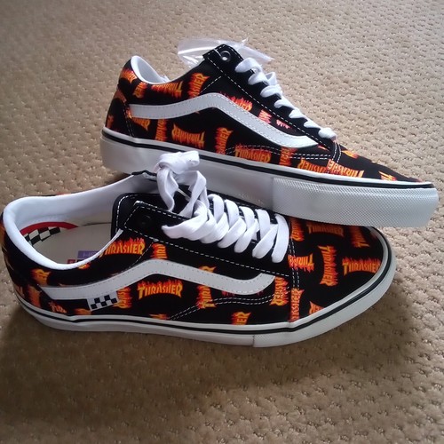 Taglia 10 VANS Thrasher x Skate Oldol Skooler Alloverr Thra Logoeboarding