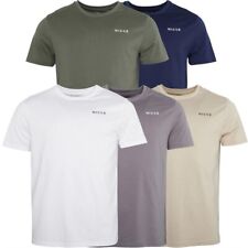 NICCE Mens Buena Five Pack T-Shirt Dark Stone/​Steel Grey/​White/​Navy/​Khaki