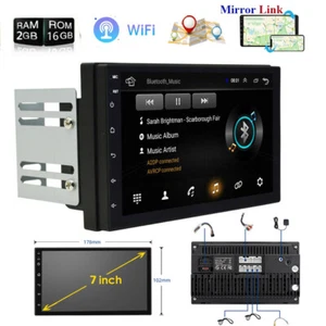 7Inch HD Android 10 Double 2Din Car Radio Stereo Head Unit GPS NAV WiFi FM OBD2 - Picture 1 of 12