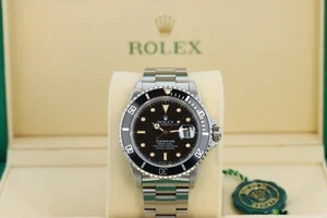 Rolex 16610 Submariner Date Matt Black Tritium 4-Line Feet First Dial Circa 1989 - Picture 1 of 7
