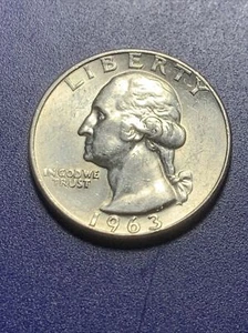 1963-D WASHINGTON QUARTER 90% SILBER - Bild 1 von 2