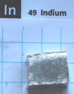 20 gramos 99,995% indio metal elemento 49 muestra - Imagen 1 de 4