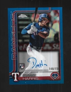 Topps 2025 cromo Dustin Harris RC azul automático #d 14 150 - Texas Rangers - Imagen 1 de 2