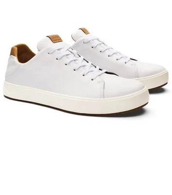 Olukai Lae'ahi li 'ili Leather Sneaker - Bright White Size 11.5 Men's New NIB - Image 1 of 4