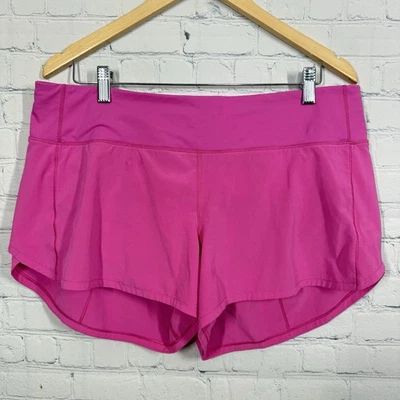 Pantalones Cortos Lululemon Speed Up Para Mujer Talla 12 Athletica Negros 4” Entrepierna Bolsillo Trasero Foto 1 de 4