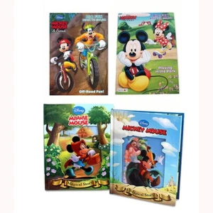 Disney Mickey Mouse & Minnie Storybooks +Activity Coloring Books Kids Learn Read - Foto 1 di 15