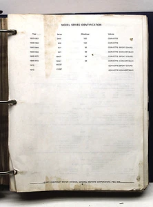 1971 Chevrolet Motors 1953-1973 Corvette Engine Data+Chassis+Body Parts Catalog  - Picture 1 of 9